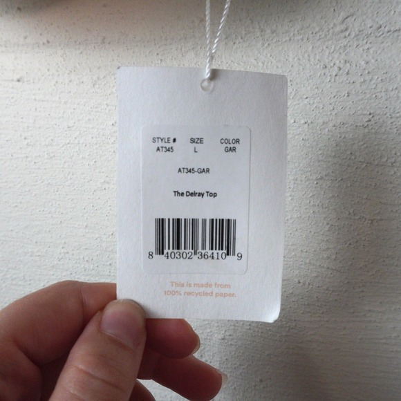 NEW Andie the Delray Swim Top Gardenia Cream Scalloped‎ Eyelet Size L Bride Soft - Picture 7 of 9